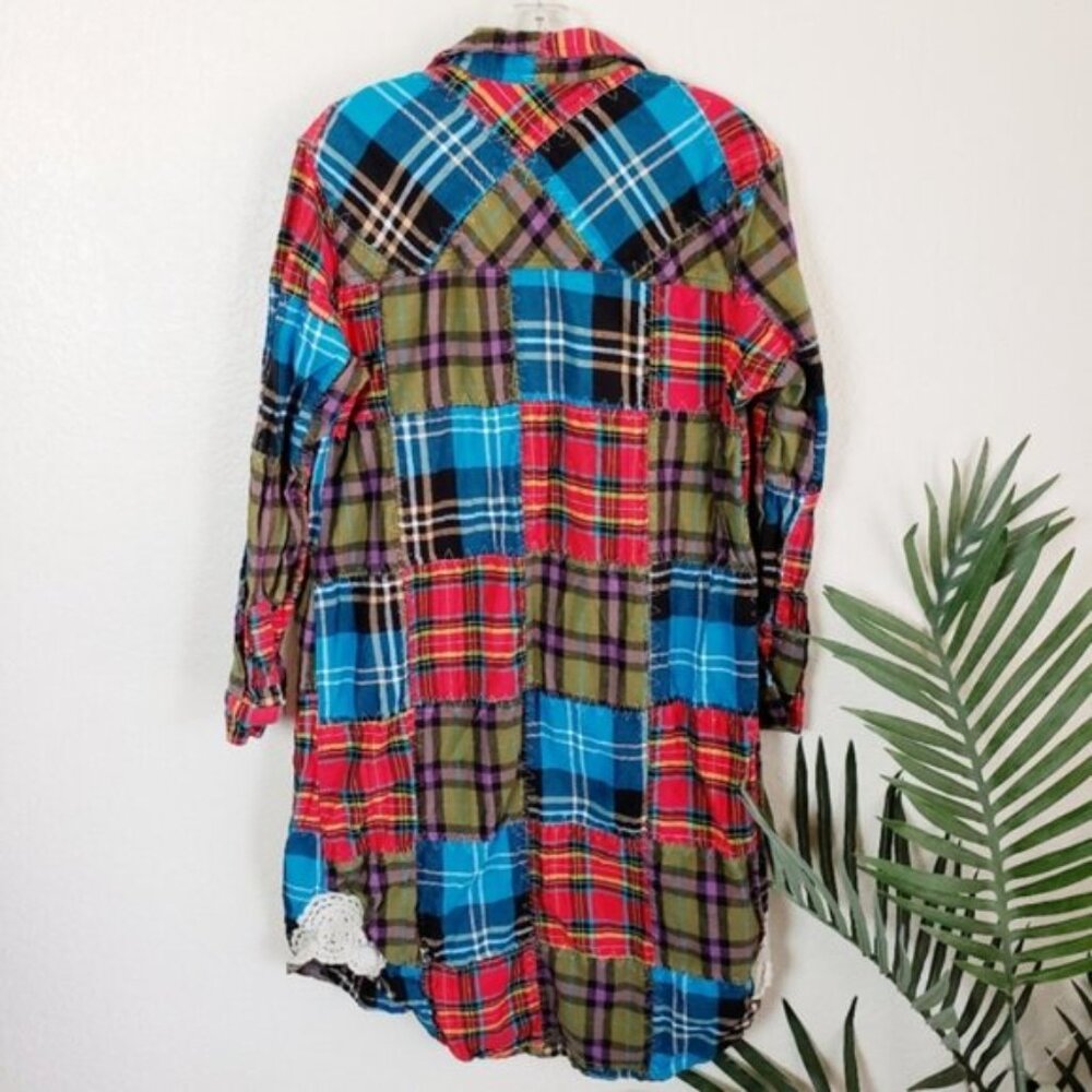 Soft Surroundings Madras Patchwork Flannel Croche… - image 3